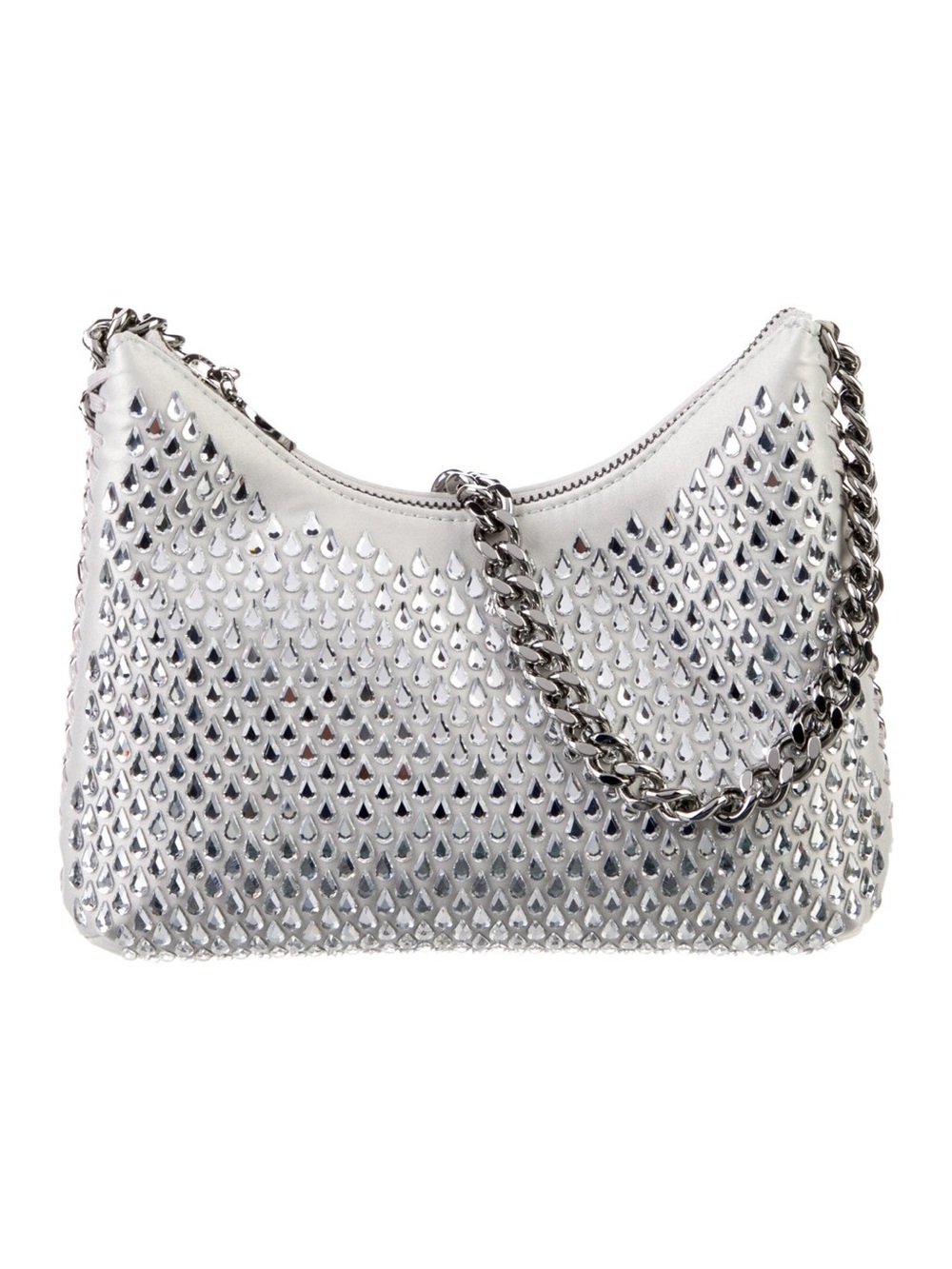 Falabella Mini Crystal-Embellished Satin Shoulder Bag